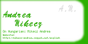 andrea mikecz business card